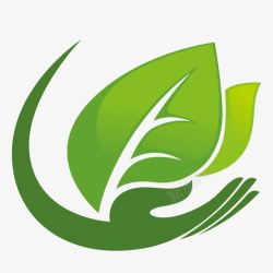 托手叶子环保logo图标高清图片