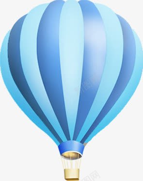 手绘蓝色条纹氢气球png免抠素材_新图网 https://ixintu.com 条纹 气球 蓝色