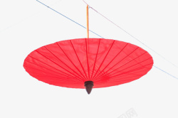 红色纸伞红色悬挂油纸伞高清图片