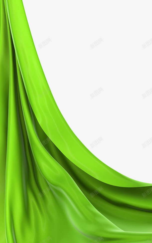 绿色丝绸风布png免抠素材_新图网 https://ixintu.com 优雅 光泽 动感 实物 布绸 平滑 旗帜 纺织品 绸缎 绿色丝绸风布 软亮光