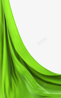 动感丝绸背景图片绿色丝绸风布高清图片