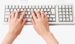 矢量双手打字键盘打字的手高清图片