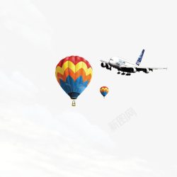 气球飞机素材