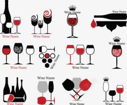 葡萄酒酒瓶餐饮图标餐饮高清图片