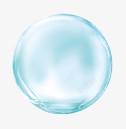 透明水晶蓝色泡泡素材