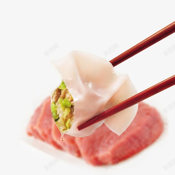 筷子夹饺子png免抠素材_新图网 https://ixintu.com 产品实物 肉饺 面食 食物 饺子 饺子logo