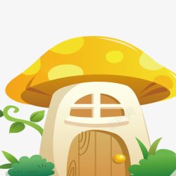 矢量蘑菇小屋蘑菇屋子高清图片