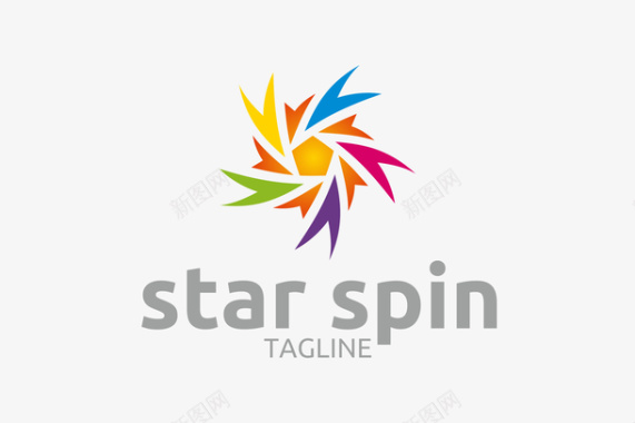 渐变的星星logo图标图标