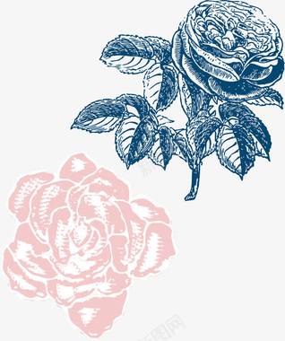 玫瑰花背景图标图标