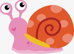 蜗牛壳背着彩色壳的蜗牛矢量图高清图片