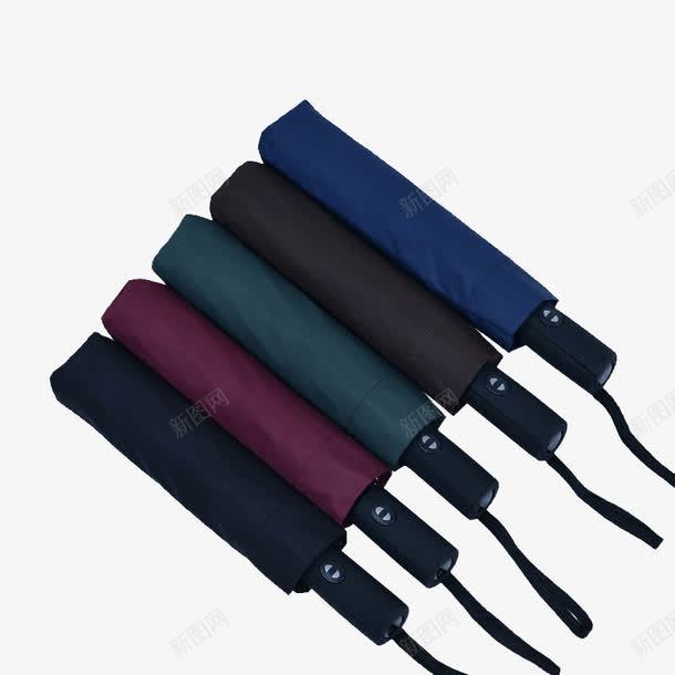 五把雨伞png免抠素材_新图网 https://ixintu.com 产品实物图 折叠 暗色系 雨伞