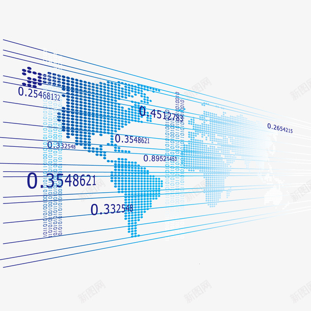 商务地图矢量图ai免抠素材_新图网 https://ixintu.com 分析 地图 数据 点状 素材 矢量图