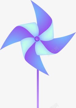 风车形状创意元素不规则几何形状紫色渐变风车高清图片