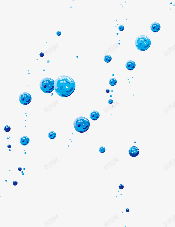 蓝色漂浮水滴png免抠素材_新图网 https://ixintu.com 水球 流体 液体 清新液体 漂浮水珠 蓝色水滴