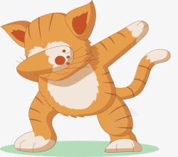 妖娆姿势的猫卡通可爱跳舞小猫高清图片