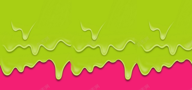 融化的冰激凌彩色bannerjpg设计背景_新图网 https://ixintu.com 彩色 海报banner 玫红色 绿色 融化的冰激凌 设计