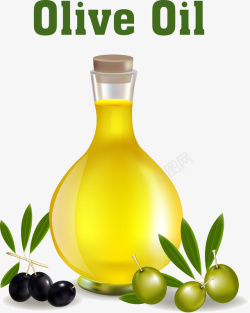 英文字母瓶子黄色橄榄油高清图片