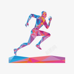 炫彩运动员运动跑步人物高清图片