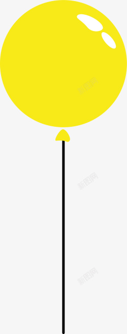 粉笔气球纯黄色气球高清图片