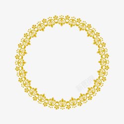 圆环欧式吊顶金色欧式精致圆环边框高清图片