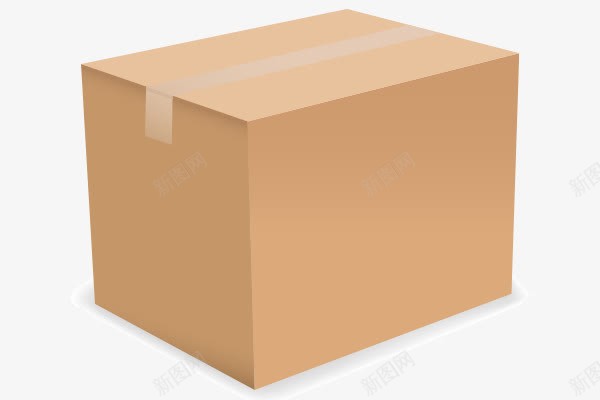 牛皮纸箱png免抠素材_新图网 https://ixintu.com 密封条 盒子 运输