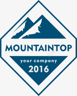 山脉图创意蓝色山脉logo图图标高清图片