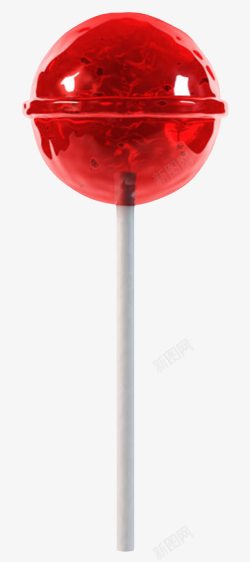 光滑的圆形免扣素材红色圆形棒棒糖实物高清图片