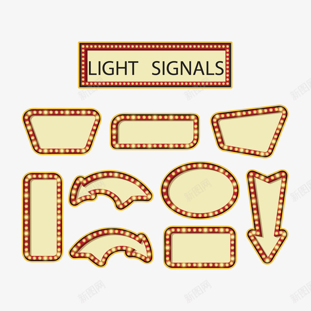 灯光装饰矢量图ai免抠素材_新图网 https://ixintu.com 灯光 箭头 荧光灯 矢量图
