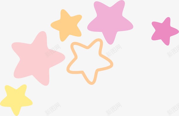 星星底纹png免抠素材_新图网 https://ixintu.com AI 卡通 底纹 手绘 星星 粉色 线条 背景 花纹
