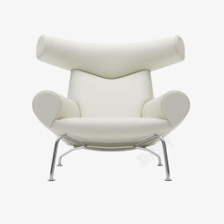 皮质家具白色创意的椅子实物高清图片