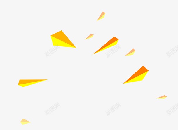 悬浮几何体png免抠素材_新图网 https://ixintu.com 几何体 悬浮 黄色