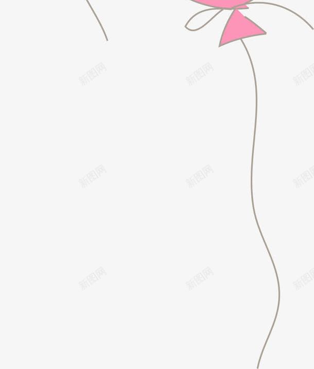 手绘卡通气球png免抠素材_新图网 https://ixintu.com 儿童 卡通 手绘 气球 玩具 粉色 线条 蓝色