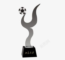 北京大学足球水晶奖杯素材
