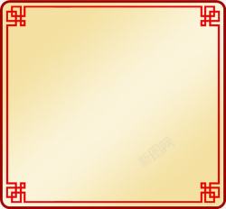 中秋节黄色背景红色边框素材