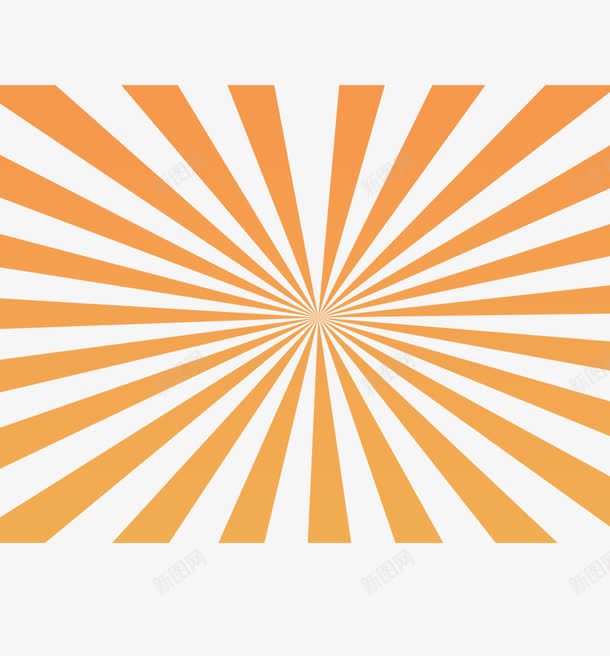 长条形背景png免抠素材_新图网 https://ixintu.com 圆心 扇形 放射状 橙色