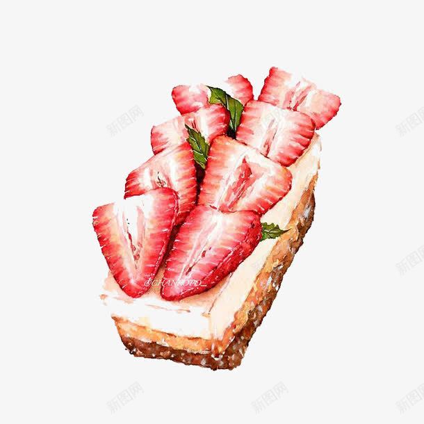 水彩蛋糕png免抠素材_新图网 https://ixintu.com 卡通 手绘 水彩 草莓蛋糕 蛋糕 装饰