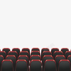 观众区红座椅高清图片