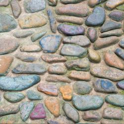 写实色彩彩色不规则石子路面高清图片