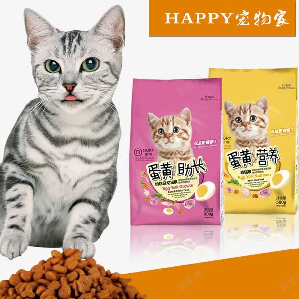 猫粮宠物店宣传单png免抠素材_新图网 https://ixintu.com 宠物店宣传单 宠物用品 宠物零食 猫粮 美味 营养 蛋黄