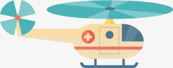 医院的急救飞机卡通矢量图素材