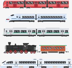 老式蒸汽火车手绘卡通小火车高清图片
