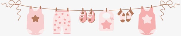 婴儿衣服png免抠素材_新图网 https://ixintu.com 卡通 婴儿服饰 晾衣绳 衣服 衣架 鞋子