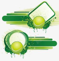 棒球形状绿色标题装饰栏素材
