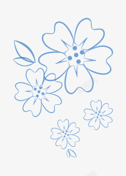 手绘花朵花纹元素素材