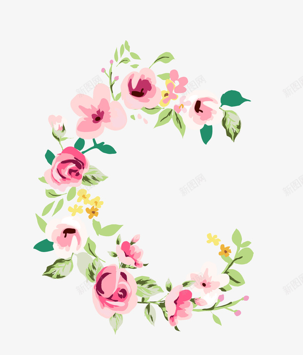 创意花卉英文字母Cpng免抠素材_新图网 https://ixintu.com C 字母 漂亮的 美丽的 花卉 花朵 花瓣 装饰