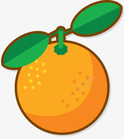 柑橘果实圆形卡通风格桔子高清图片
