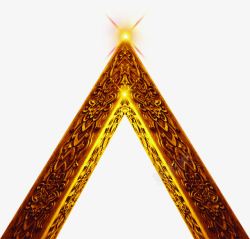 金字塔黄金黄金金字塔光效纹理质感高清图片