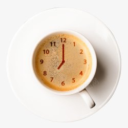 创意咖啡杯时间素材