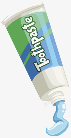 牙膏图案写着英文字母的牙膏管卡通高清图片
