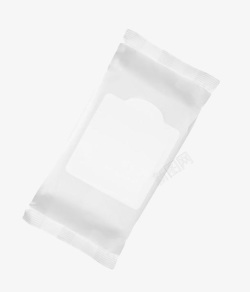 一包白色没开封的湿纸巾实物素材